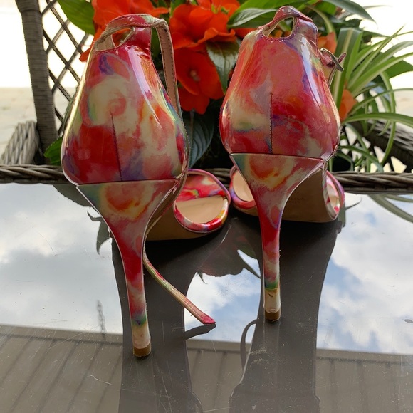 SW Pink Multicolour Watercolour Nudist Sandals - Picture 5 of 7